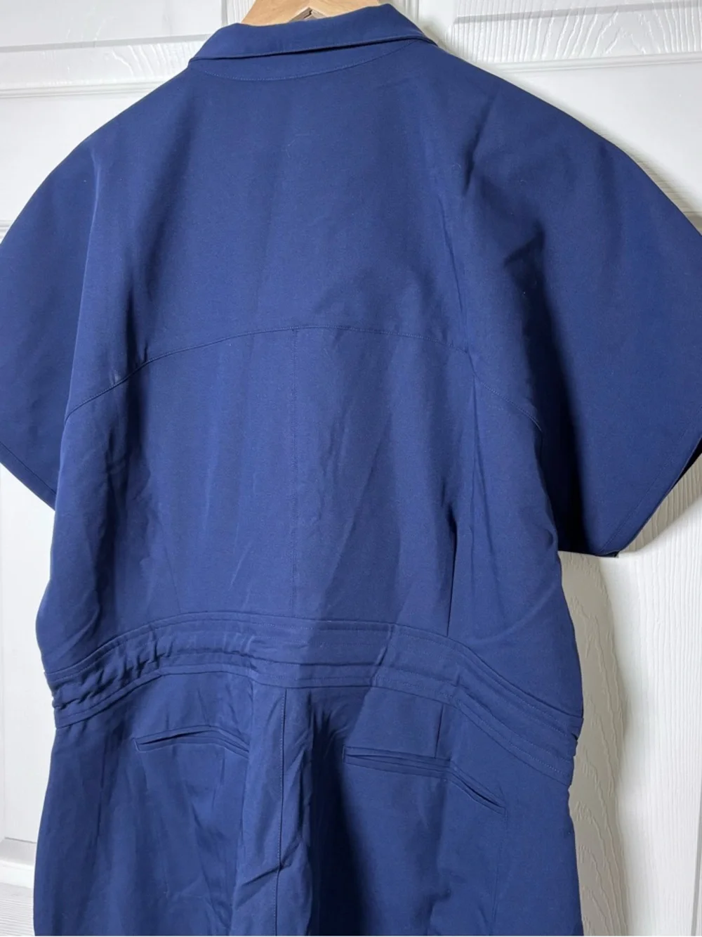 Mandala Jumpsuit Scrubs Womens XL Blue Pockets Woven Equa-Tek Full Zip Jogger - Picture 8 of 15